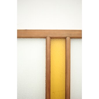 ダイアと黄色ガラスの欄間/明り取りL　R0047 