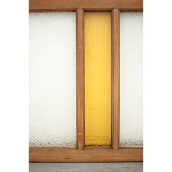 ダイアと黄色ガラスの欄間/明り取りL　R0047 