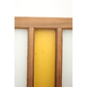 ダイアと黄色ガラスの欄間/明り取りL　R0047 