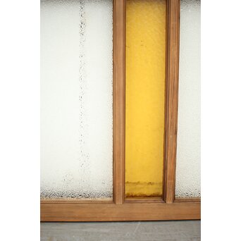 ダイアと黄色ガラスの欄間/明り取りL　R0047 