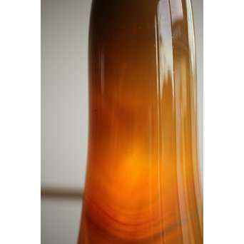 練上手黄金色江戸ガラス徳利と盃　Y028 