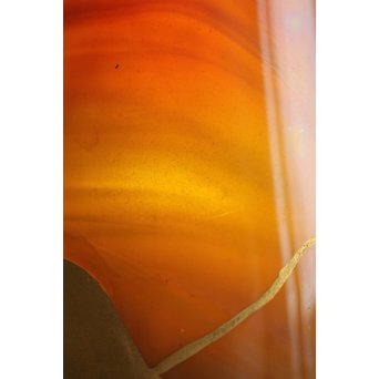 練上手黄金色江戸ガラス徳利と盃　Y028 