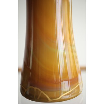 練上手黄金色江戸ガラス徳利と盃　Y028 