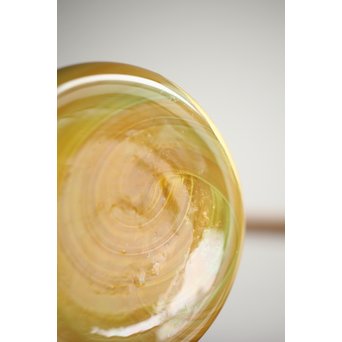 練上手黄金色江戸ガラス徳利と盃　Y028 