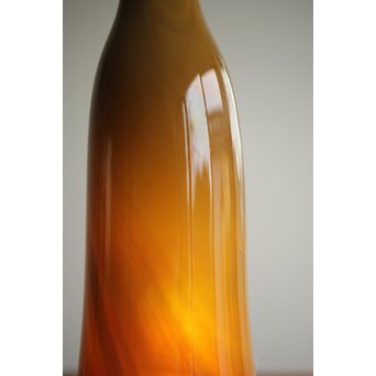 練上手黄金色江戸ガラス徳利と盃　Y028 