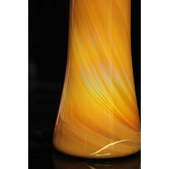 練上手黄金色江戸ガラス徳利と盃　Y028 