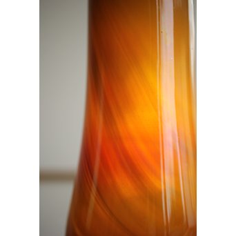 練上手黄金色江戸ガラス徳利と盃　Y028 