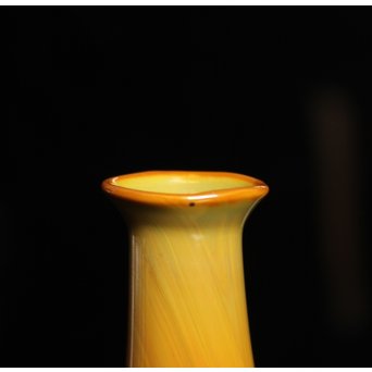 練上手黄金色江戸ガラス徳利と盃　Y028 