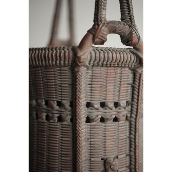 初代 田辺竹雲斎 竹花籠　U231 