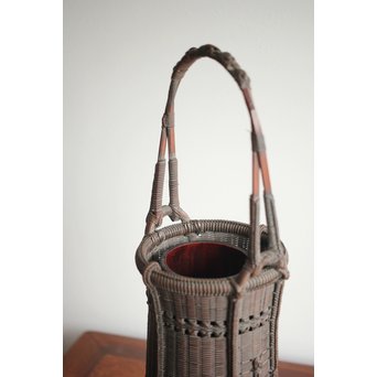 初代 田辺竹雲斎 竹花籠　U231 