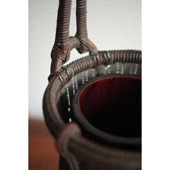 初代 田辺竹雲斎 竹花籠　U231 