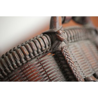 初代 田辺竹雲斎 竹花籠　U231 