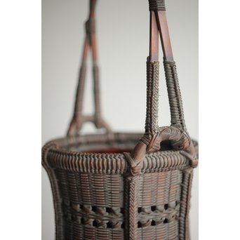 初代 田辺竹雲斎 竹花籠　U231 