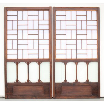 障子とガラスの意匠建具 2枚1組　GD0046Y