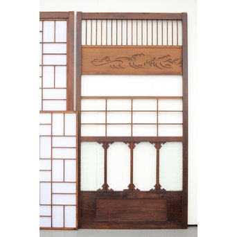 障子とガラスの意匠建具 2枚1組　GD0046Y 