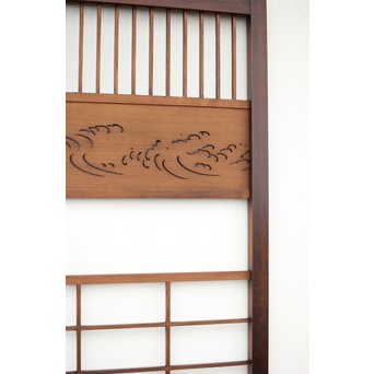 障子とガラスの意匠建具 2枚1組　GD0046Y 