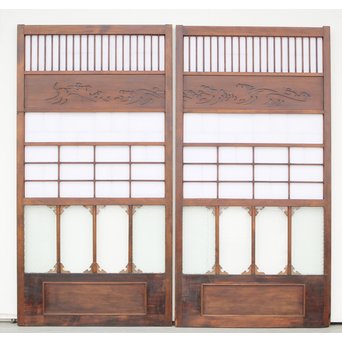 障子とガラスの意匠建具 2枚1組　GD0046Y 