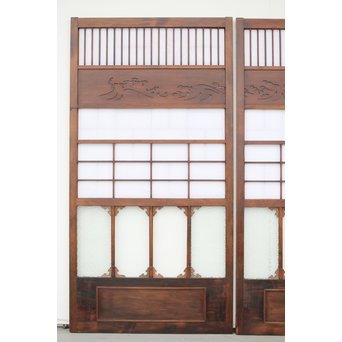 障子とガラスの意匠建具 2枚1組　GD0046Y 