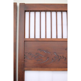 障子とガラスの意匠建具 2枚1組　GD0046Y 