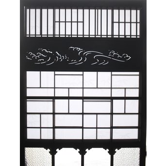 障子とガラスの意匠建具 2枚1組　GD0046Y 