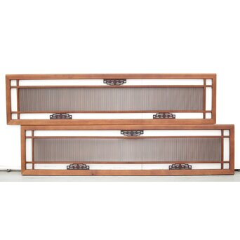 唐木装飾筬欄間 2枚1組　R0048Y