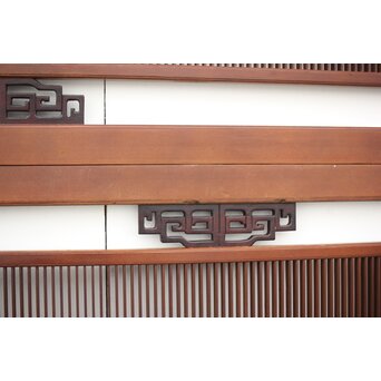 唐木装飾筬欄間 2枚1組　R0048Y 