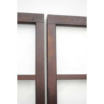 面取りガラスとフローラ黄色ガラスの窓 2枚1組　GD0048Y 