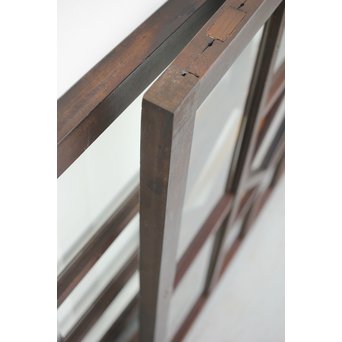 面取りガラスとフローラ黄色ガラスの窓 2枚1組　GD0048Y 