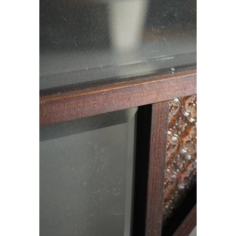 面取りガラスとフローラ黄色ガラスの窓 2枚1組　GD0048Y 