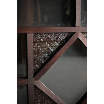 面取りガラスとフローラ黄色ガラスの窓 2枚1組　GD0048Y 