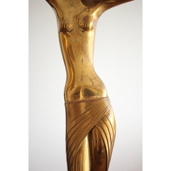 在銘 ブロンズ女性像 一対　M237 