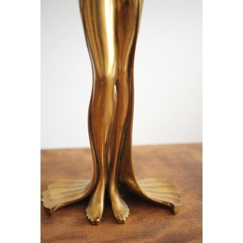 在銘 ブロンズ女性像 一対　M237 