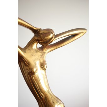 在銘 ブロンズ女性像 一対　M237 