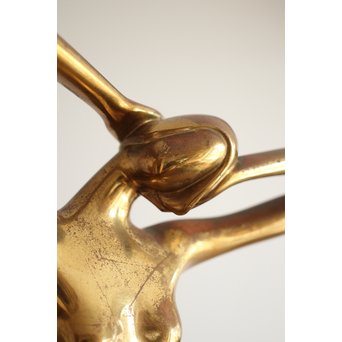 在銘 ブロンズ女性像 一対　M237 