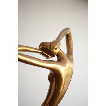 在銘 ブロンズ女性像 一対　M237 