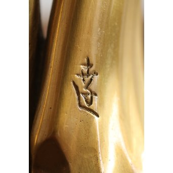 在銘 ブロンズ女性像 一対　M237 