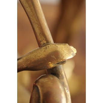 在銘 ブロンズ女性像 一対　M237 