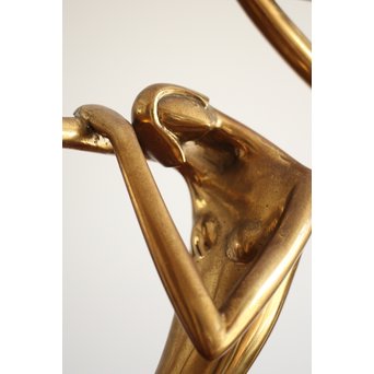 在銘 ブロンズ女性像 一対　M237 