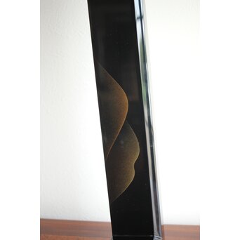 遠山蒔絵 炉縁 村田宗寛 共箱　Q114 