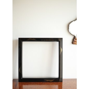 遠山蒔絵 炉縁 村田宗寛 共箱　Q114