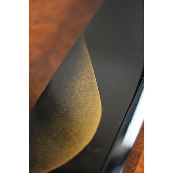 遠山蒔絵 炉縁 村田宗寛 共箱　Q114 