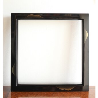 遠山蒔絵 炉縁 村田宗寛 共箱　Q114 