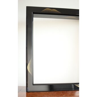 遠山蒔絵 炉縁 村田宗寛 共箱　Q114 