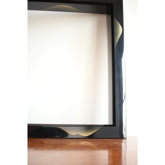 遠山蒔絵 炉縁 村田宗寛 共箱　Q114 