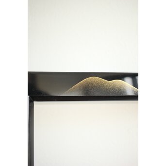 遠山蒔絵 炉縁 村田宗寛 共箱　Q114 