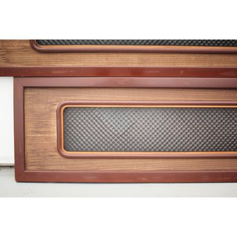 細密七宝繋組子欄間 2枚1組　R0049 