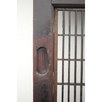 変わり障子枠の田舎風帯戸M 2枚1組　B998YD 