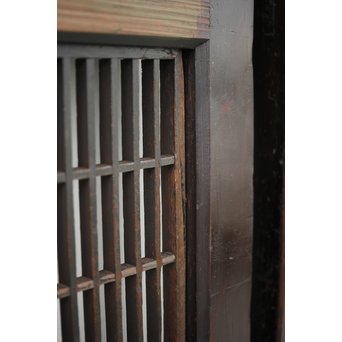 変わり障子枠の田舎風帯戸M 2枚1組　B998YD 