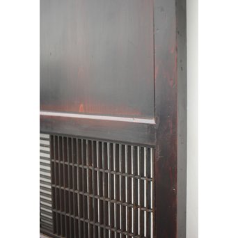 変わり障子枠の田舎風帯戸M 2枚1組　B998YD 