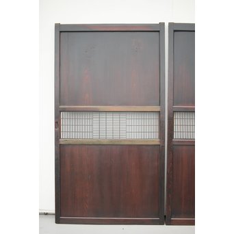 変わり障子枠の田舎風帯戸M 2枚1組　B998YD 